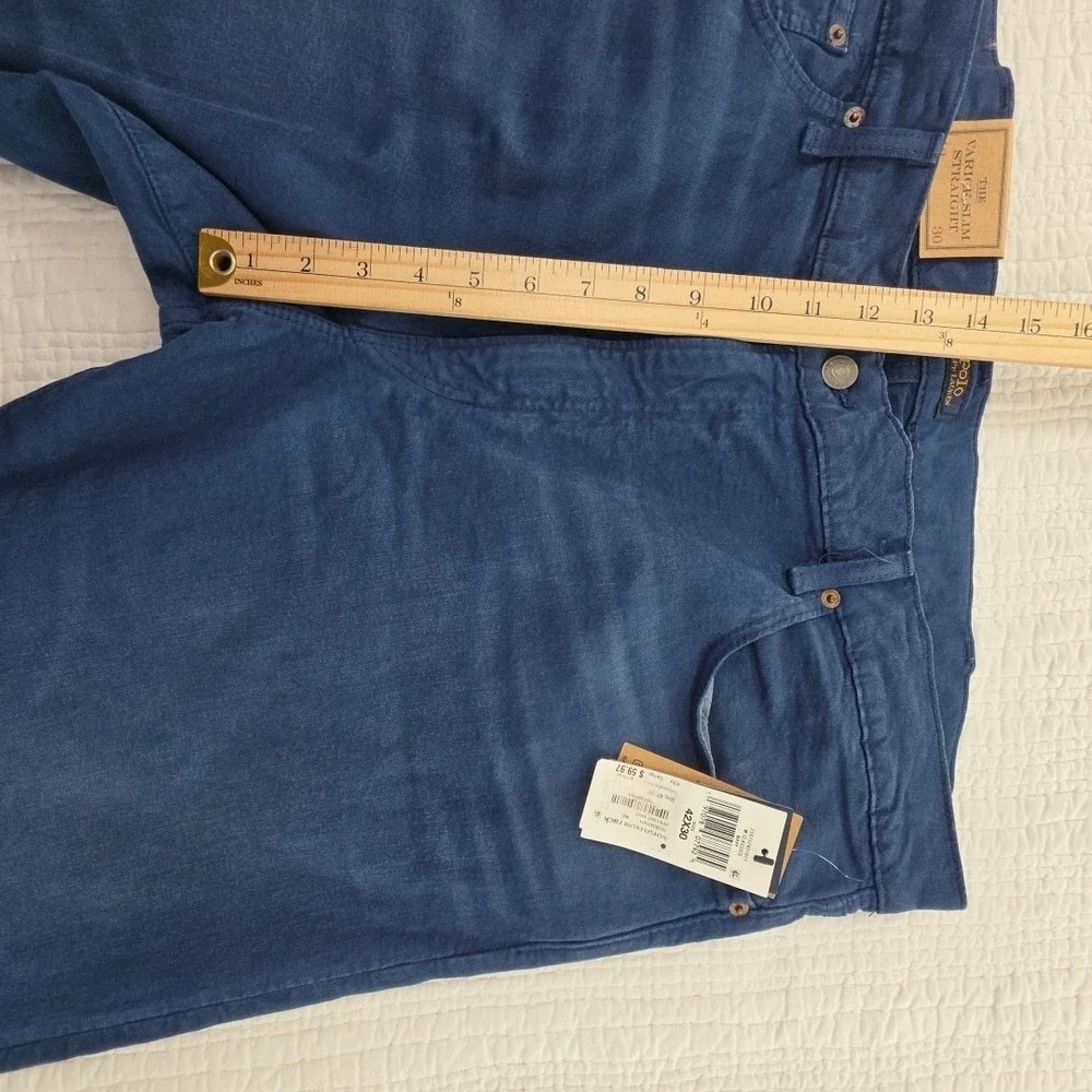 Polo Ralph Lauren Varick‎ Slim Straight Jeans Mens 42x30 Navy Blue NEW Stretch